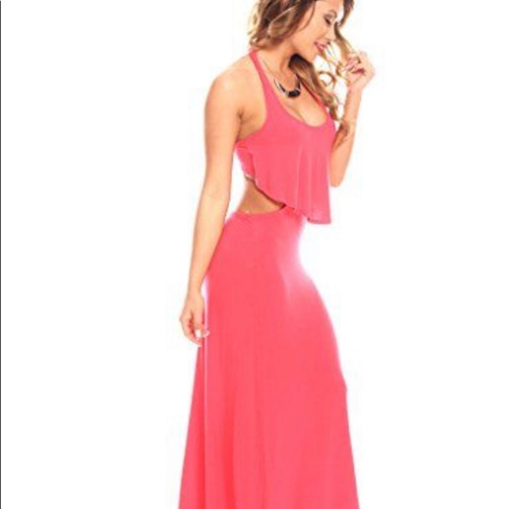 *AQUA*Lolli couture open back maxi dress. Size M